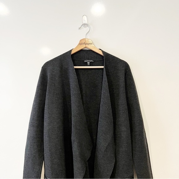 Eileen Fisher Wool Drape Cardigan Sweater - Picture 2 of 14